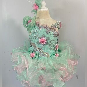 Girls pageant glitz princess birthday flower girl dress